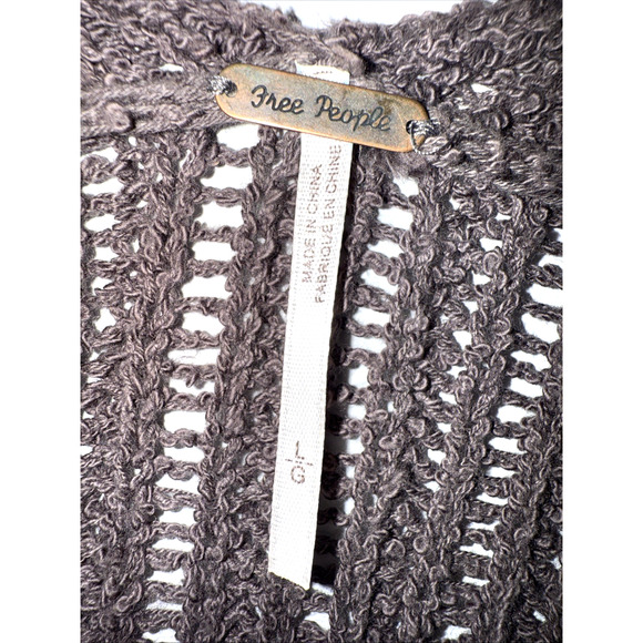 Free People Brown Open-Front Cardigan - Picture 3 of 8